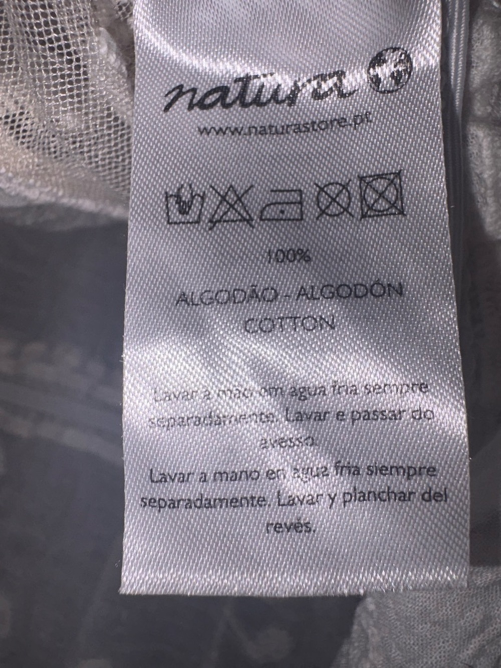 Natura White Lace Embroidered Cotton Top Boho Sheer Floral Size S/M - Picture 4 of 7